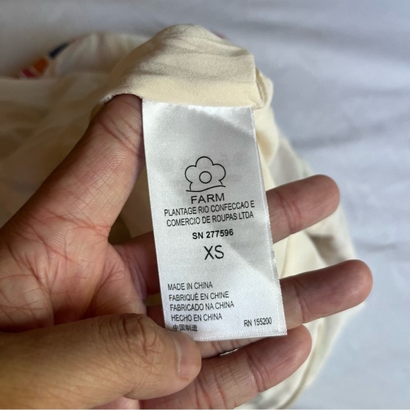 FARM RIO rainbow stripe linen viscose blend ruffle sleeveless romper - Picture 6 of 7